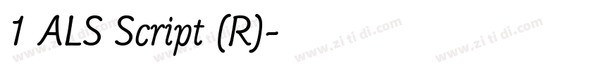 1 ALS Script (R)字体转换
